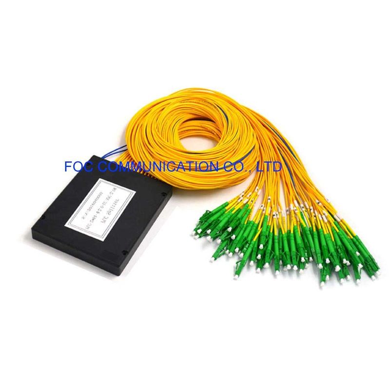 Splitter LC APC 1650nm FTTC PLC волокна ABS 2×64 для пассивных оптически сетей